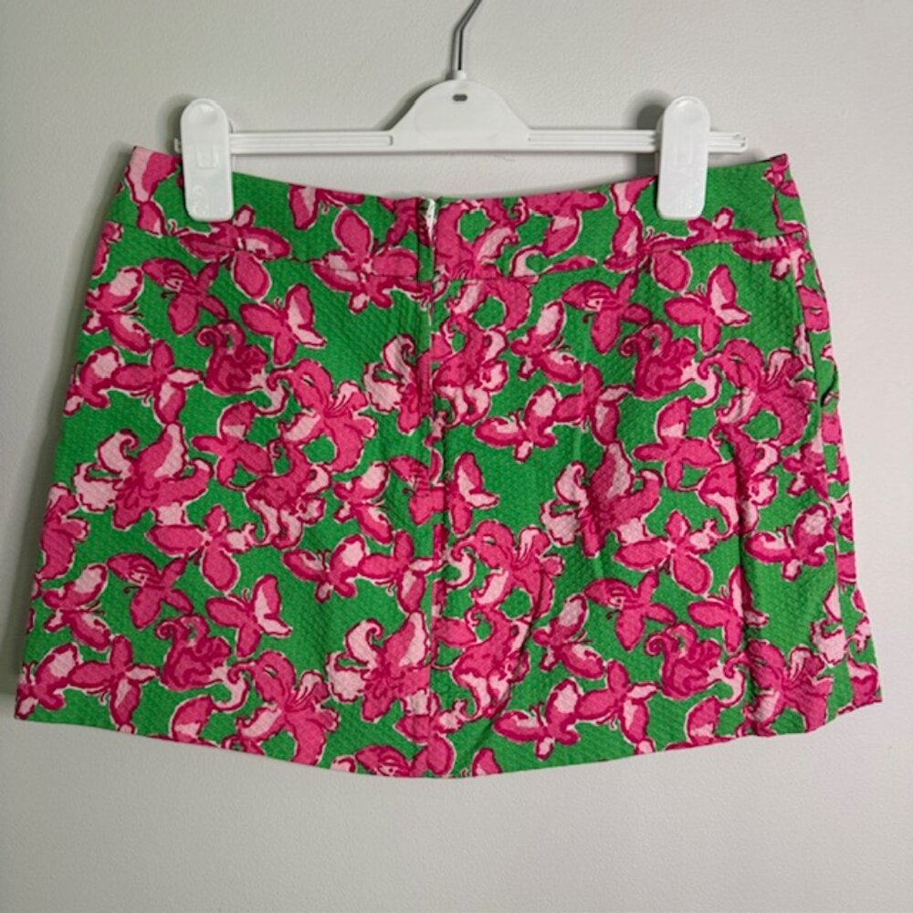 Lilly Pulitzer Pink & Green Floral Skort Size 8 - Picture 3 of 5